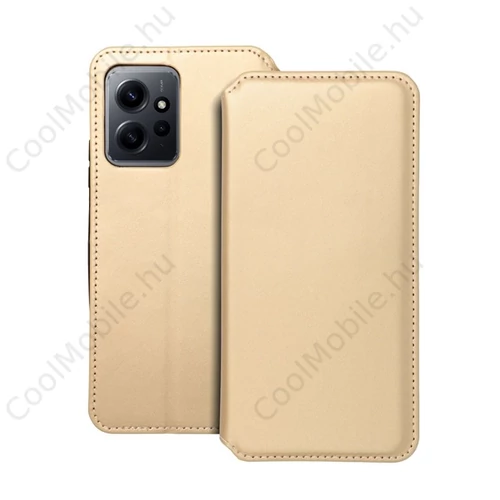 Dual Pocket Xiaomi Redmi Note 12 5G, flip tok, arany