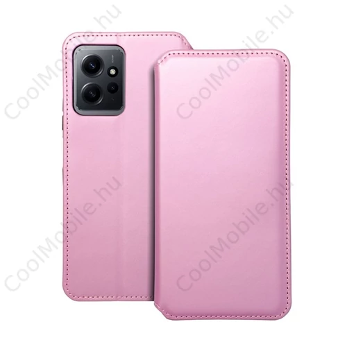 Dual Pocket Xiaomi Redmi Note 12 5G, flip tok, rózsaszín