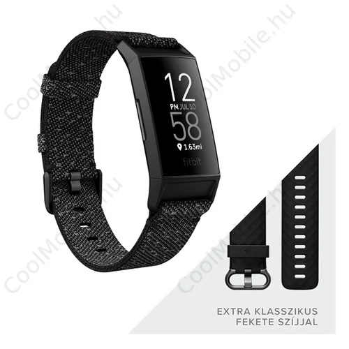 Fitbit Charge 4 aktivitásmérő Special Edition, Granite Black/ Fekete