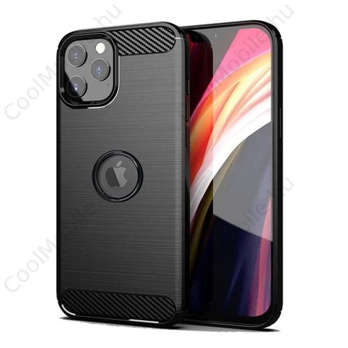Forcell Carbon hátlap tok Apple iPhone 13, fekete