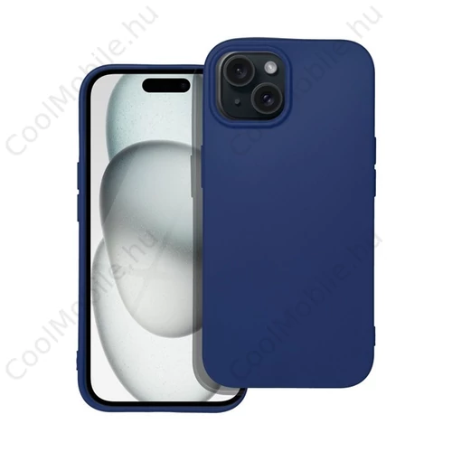 Forcell Soft Apple iPhone 15 szilikon tok, sötétkék