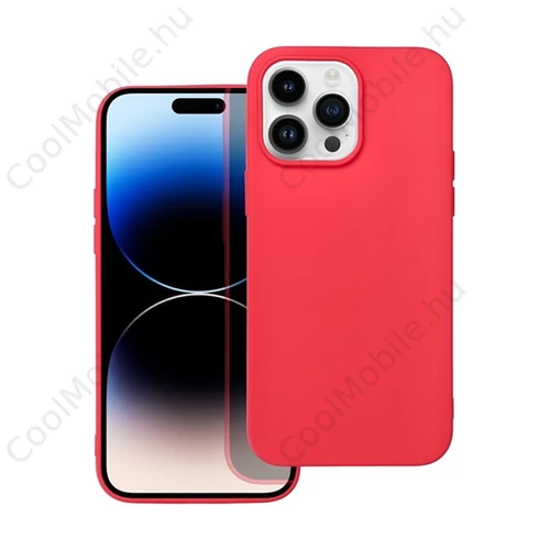 Forcell Soft szilikon hátlap tok Apple iPhone 14 Pro Max, piros