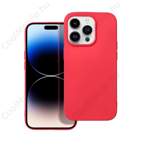 Forcell Soft szilikon hátlap tok Apple iPhone 14 Pro, piros