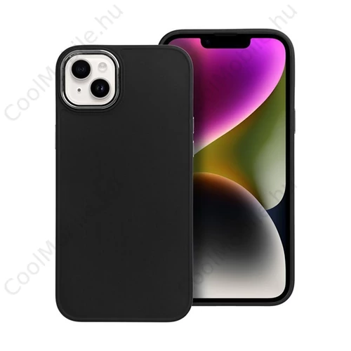 Frame Apple iPhone 14 Plus közepesen ütésálló tok kameravédő kerettel, fekete