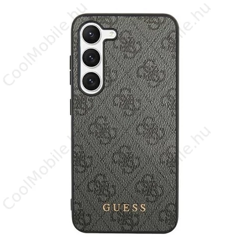 Guess 4G Metal Gold Samsung Galaxy S24 Ultra szilikon tok, fekete
