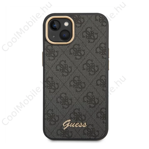 Guess Metal Camera Outline Apple iPhone 14 hátlap tok, fekete