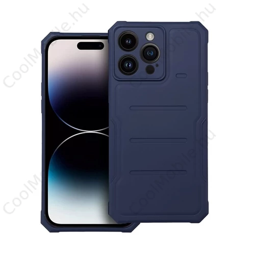 Heavy Duty Apple iPhone 14 Pro Max ütésálló szilikon tok, kék