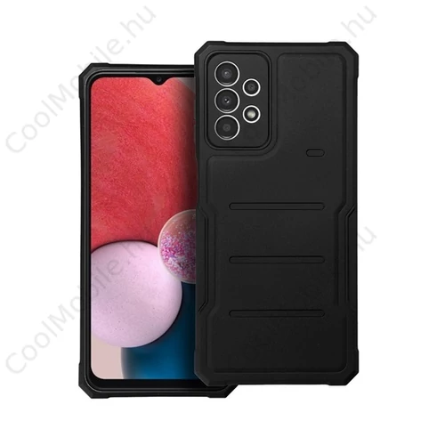 Heavy Duty Samsung Galaxy A13 4G ütésálló szilikon tok, fekete