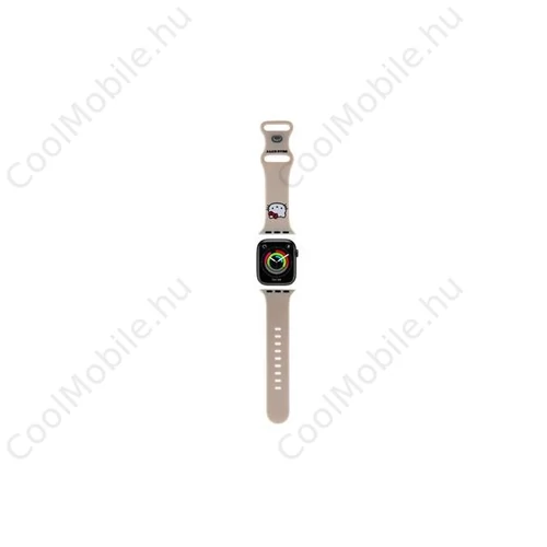 Hello Kitty Liquid Silicone Kitty Head Logo Apple watch szíj, 38/40mm, bézs