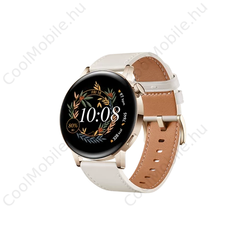 Huawei Watch GT 3 Elegant 42mm - fehér bőr szíj