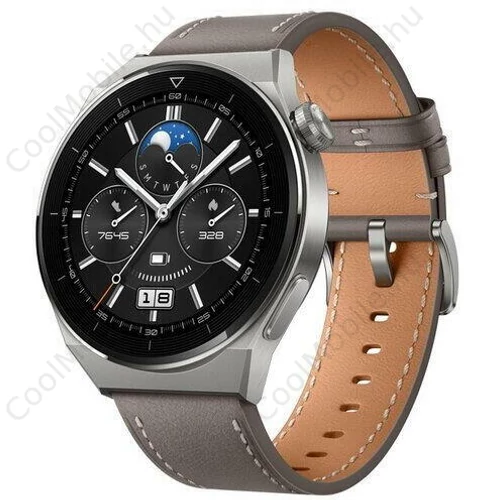 Huawei WATCH GT 3 Pro 46mm Szürke bőr szíj