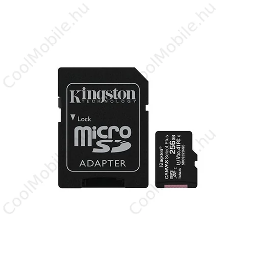 Kingston Canvas Select Plus microSDXC 256GB (Class 10), UHS-I memóriakártya adapterrel (SDCS2/256GB)