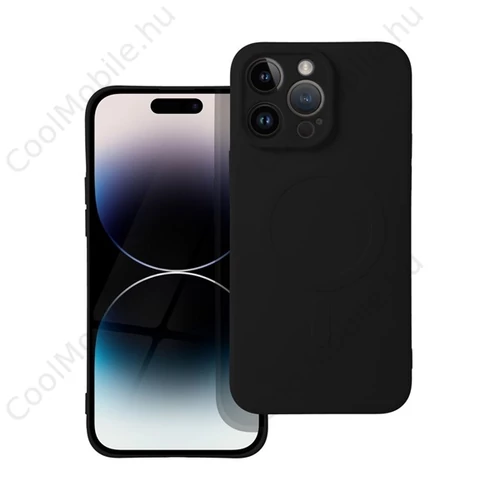 Magsafe szilikon tok Apple iPhone 14 Pro Max, fekete