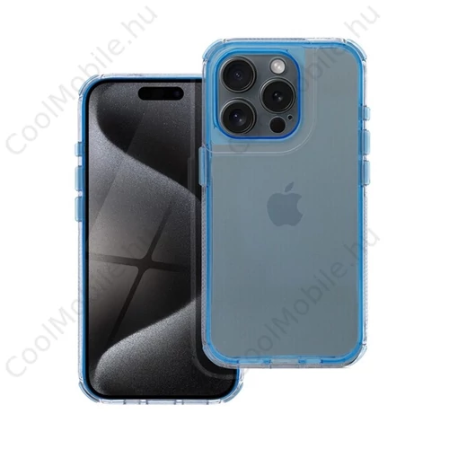Matrix Apple iPhone 16 hátlap tok kameravédő peremmel, kék