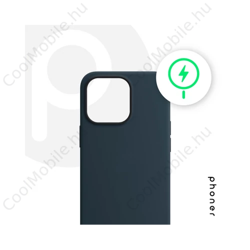 Phoner Apple iPhone 12/12 Pro Magsafe szilikon tok, kék