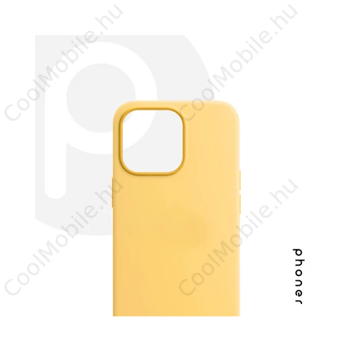 Phoner Apple iPhone 12 mini szilikon tok, sárga