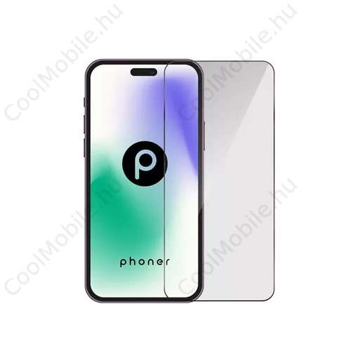 Phoner Apple iPhone 16 Master Clear Tempered Glass kijelzővédő fólia felhelyező kerettel