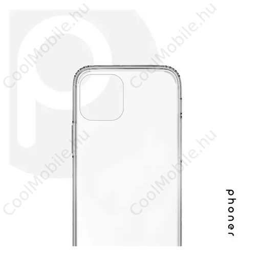Phoner Apple iPhone 16 Pro Max szilikon tok, átlátszó