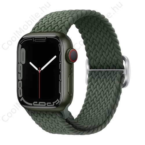 Phoner Hook Apple Watch csatos fonott szövet szíj, 38/40/41mm, fenyő