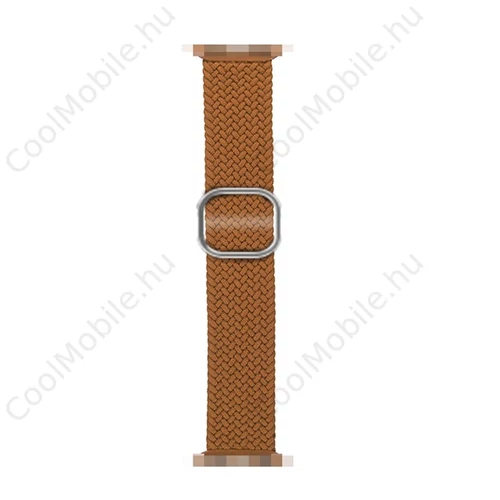 Phoner Hook Apple Watch csatos fonott szövet szíj, 49/45/44/42mm, kávé