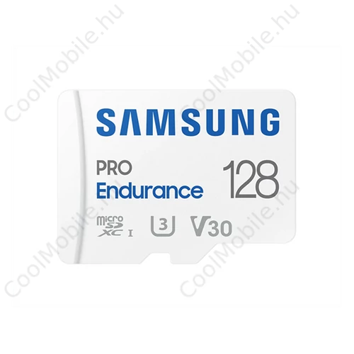 SAMSUNG Memóriakártya, PRO Endurance microSD kártya 128GB, CLASS 10, UHS-I (SDR104), + SD Adapter, R100/W40