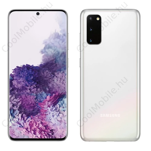 Samsung Galaxy S20+ 5G 128GB 12GB RAM Dual (G986B) fehér, Gyártói garancia