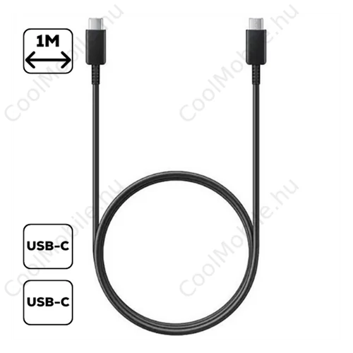 Samsung EP-DN975BB gyári Type-C / Type-C töltő- és adatkábel, 5A, fekete