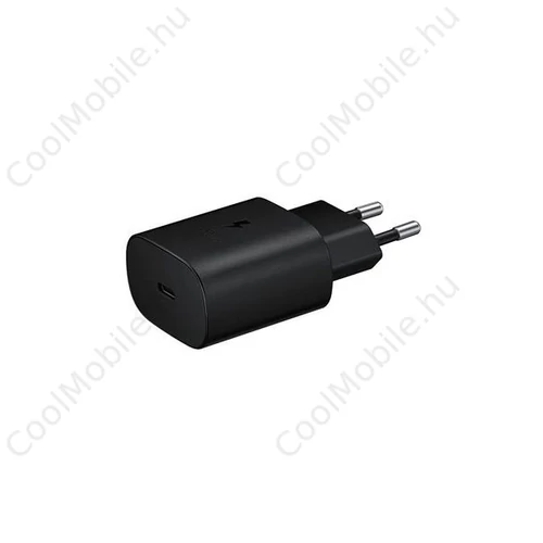 Samsung EP-TA800EBE kompatibilis hálózati töltő adapter Type-C, 25W, fekete, (No logo)
