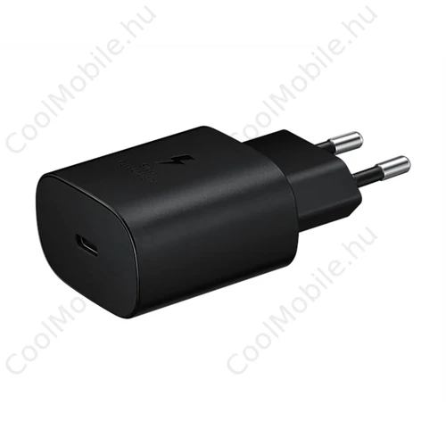 Samsung EP-TA800NB Type-C hálózati gyorstöltő, 25W, fekete (Retail-pack, dobozos)