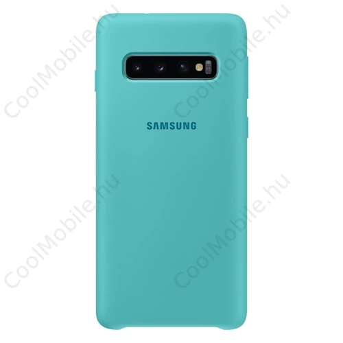 Samsung G973 Galaxy S10 Silicone Cover, gyári szilikon tok, zöld, EF-PG973TG