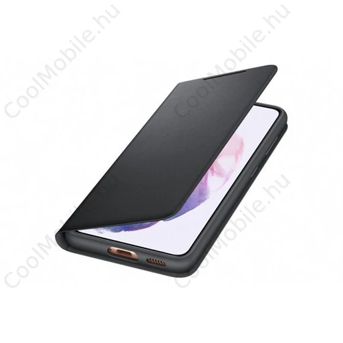Samsung G991 Galaxy S21 LED View Cover, gyári flip tok, fekete, EF-NG991PB