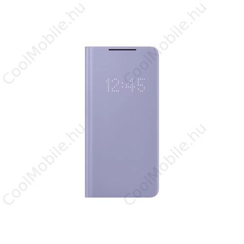 Samsung G996 Galaxy S21+ LED View Cover, gyári flip tok, lila, EF-NG996PV