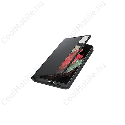 Samsung G998 Galaxy S21 Ultra Clear View Cover + S Pen, gyári flip tok, fekete, EF-ZG99PCB