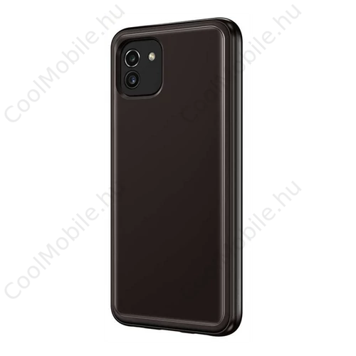 Samsung Galaxy A03 Soft Clear gyári szilikon tok, fekete, EF-QA036TB