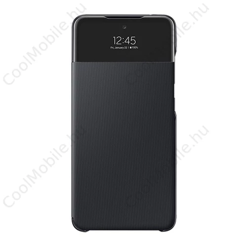 Samsung Galaxy A52/A52s LED View Cover, gyári flip tok, fekete, EF-EA525PBE
