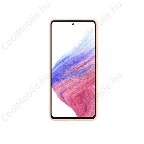 Samsung Galaxy A53 5G Silicone Cover, gyári szilikon tok, barack, EF-PA536TP