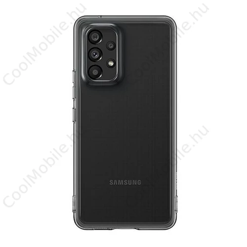 Samsung Galaxy A53 5G Soft Clear gyári szilikon tok, fekete, EF-QA536TB