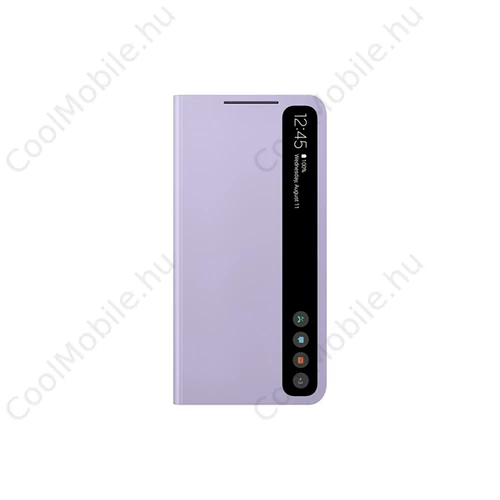 Samsung Galaxy S21 FE Clear View Cover, gyári flip tok, levendula, EF-ZG990CV