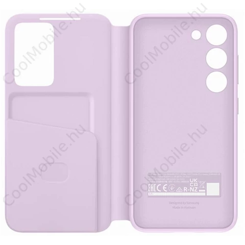 Samsung Galaxy S23 Smart View Wallet, gyári flip tok, levendula, EF-ZS911CV