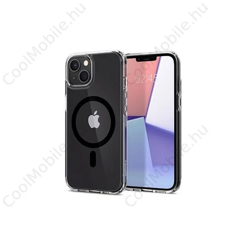 Spigen Crystal Hybrid Mag Apple iPhone 13 mini Magsafe tok, fekete