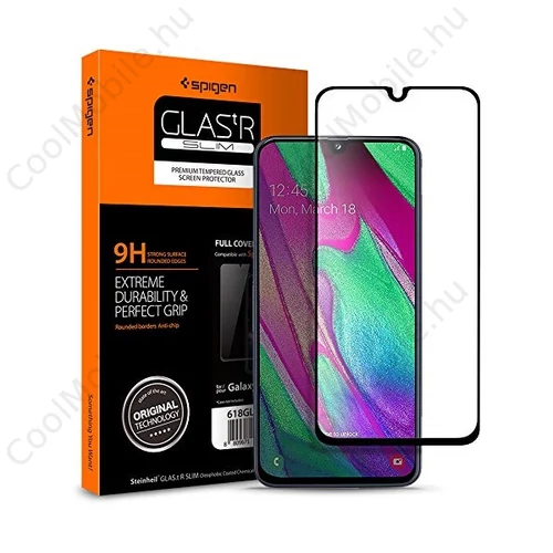 Spigen Glass FC Samsung Galaxy A40 Tempered kijelzővédő fólia