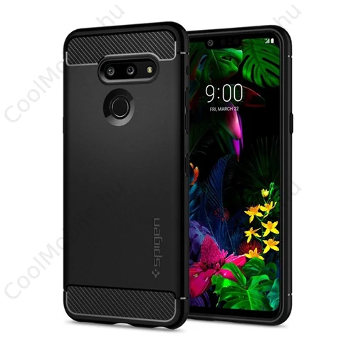 Spigen Rugged Armor LG G8 ThinQ tok, Matte Black, fekete