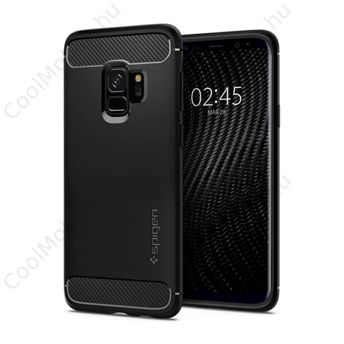 Spigen Rugged Armor Samsung Galaxy S9 Matte Black tok, fekete