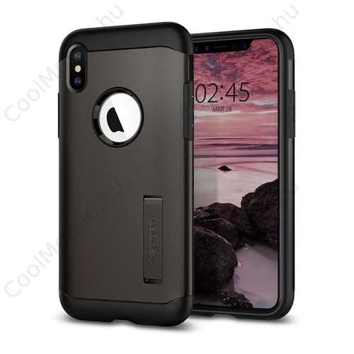 Spigen Slim Armor Apple iPhone Xs Max Gunmetal tok, szürke