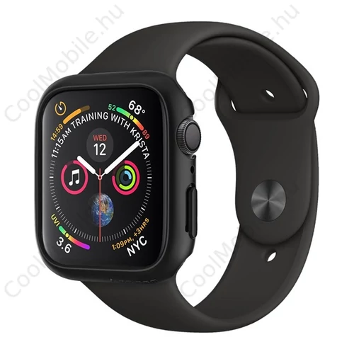 Spigen Thin Fit Apple Watch S4/S5/S6/SE 40mm Fekete tok