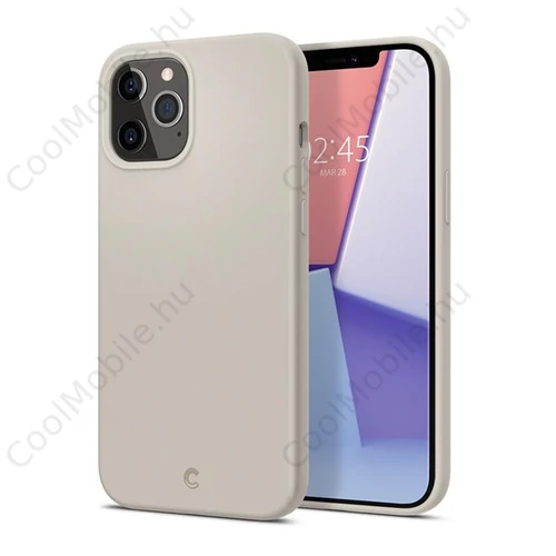 Spigen Silicone Apple iPhone 12 Pro Max tok, Stone, kavicsszürke