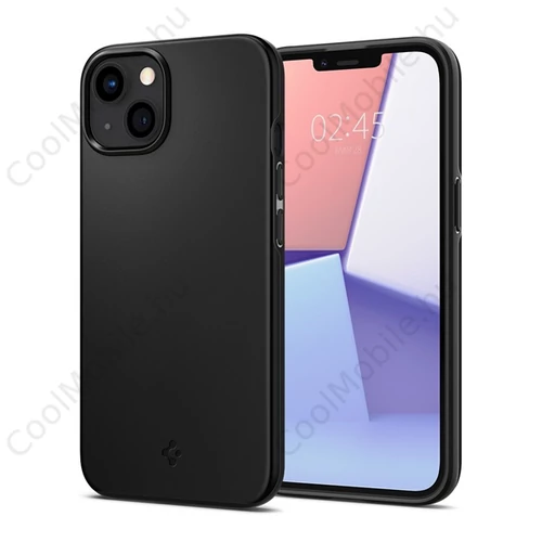 Spigen Thin Fit Apple iPhone 13 tok, Black, fekete
