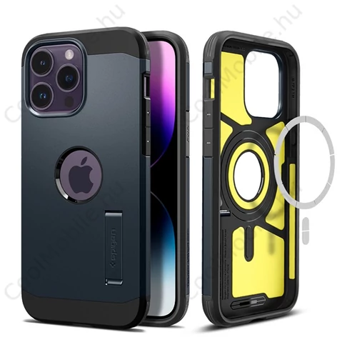 Spigen Tough Armor Mag Apple iPhone 14 Pro Max tok, Metal Slate, sötétkék MagSafe, sötétkék