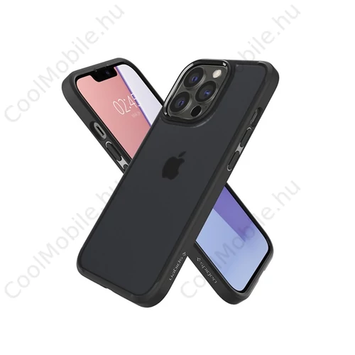 Spigen Ultra Hybrid Apple iPhone 13 Pro Max Matte Frost Black tok, matt fekete