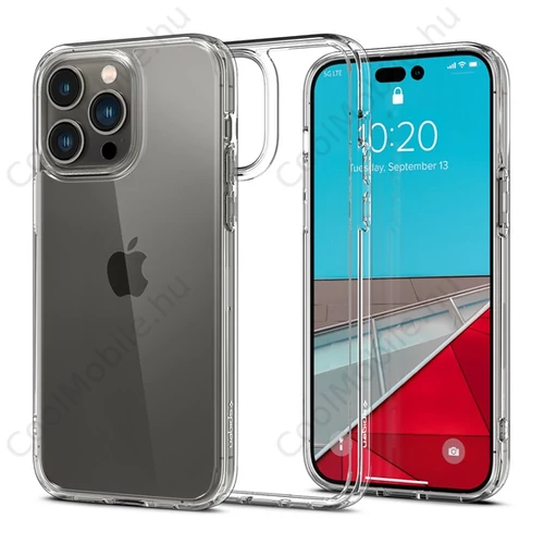 Spigen Ultra Hybrid Apple iPhone 14 Pro Max tok, Crystal Clear, átlátszó
